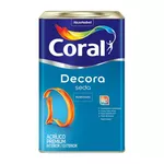 TINTA ACRÍLICA DECORA ACETINADO BRANCO 18L CORAL