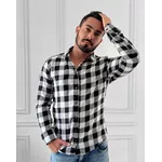 Kit Camisa e Chemisier Xadrez Preto e Branco