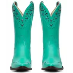 Bota Bico Fino Verde Água 