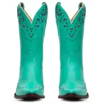 Bota Bico Fino Verde Água 