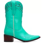 Bota Bico Fino Verde Água 