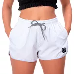 Kit 2 Shorts Feminino Branco e Passarinhos Moda Praia ou Academia W2 Premium