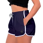 Kit 2 Shorts Feminino Azul e Degradê Preto Moda Praia ou Academia W2 Premium