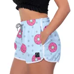 Kit 3 Shorts Feminino Preto Degradê Preto e Rosquinhas Moda Praia ou Academia W2 Premium