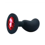PLUG ANAL P SILICONE FEIJÃO BLACK