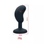 PLUG ANAL P SILICONE FEIJÃO BLACK