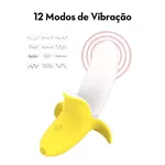 VIBRADOR BANANA YES AVELUDADO RECARREGÁVEL