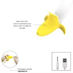 VIBRADOR BANANA YES AVELUDADO RECARREGÁVEL