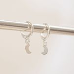 Argola Mini Lua- banho prata