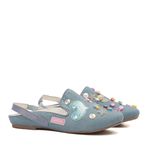 Mule Apliques Jeans Azul Infantil Gats