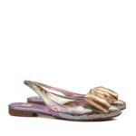 Sandália SlingBack Aquarela Pewter Laço Infantil Gats