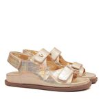 Sandália Papete Croco Holográfico Ouro Feminina Gats