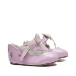 Sapato Laço Bebê Verniz Bale Infantil Gats
