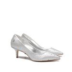 Sapato Scarpin Baixo Astral Prata Feminino Gats