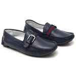 Mocassim Masculino Azul Marinho Infantil Gats