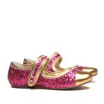 Sapatilha Glitter Rosa Costura Infantil Gats