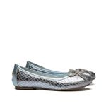 Sapatilha Feminina Escama Azul Laço Cristal Infantil Gats