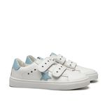 Tênis de Velcro Branco e Azul Infantil Gats