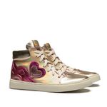 Tênis Cano Alto Hearts Cristal Ouro Infantil Gats
