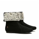 Bota Cano Baixo Nobuck Preto Bordada Infantil Gats