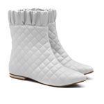 Bota Matelassê Branco Infantil Feminino Gats