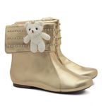 Bota Ursinho Dourada Infantil Gats