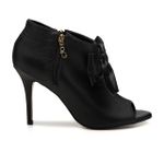 Ankle Boot Laço Preto Salto Fino Antonella