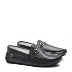 Mocassim Couro Masculino Preto Infantil