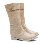 Bota Cano Longo Croco Nude Infantil