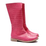 Bota Cano Longo Croco Pink Infantil