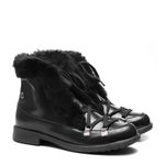 Bota Coturno Pelos Preto Infantil Gats