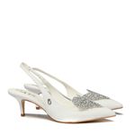 Sapato Celine Branco Coração Cristais Gats