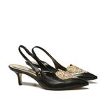 Sapato Celine Preto Coração Cristais Gats 