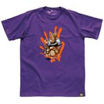 Camiseta PICTOMANIA Graffiti com Café - Roxa