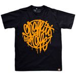 Camiseta TYPE Graffiti com Café - Preta