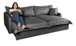 Sofá Cama Retrátil e Reclinável Living Bali em Linho Grafite 2,18m