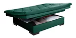 Sofá Cama Com Bau Reclinável Suede Liso - Verde