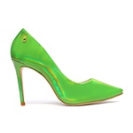 Sapato Scarpin Salto Alto Valentina Espelhado Verde