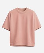 Camiseta Oversized Rosè Masculina Gola Alta – Premium e Estruturada 