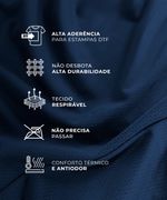 Camiseta Run Fitness Azul Masculina 100% Poliamida – Toque Gelado, Leveza Extrema