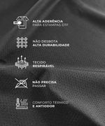 Camiseta Run Fitness Chumbo Masculina 100% Poliamida – Toque Gelado, Leveza Extrema 