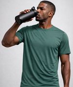 Camiseta Run Fitness Verde Masculina 100% Poliamida – Toque Gelado, Leveza Extrema