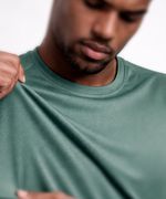 Camiseta Run Fitness Verde Masculina 100% Poliamida – Toque Gelado, Leveza Extrema