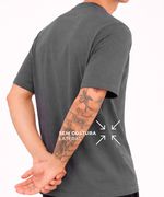 Camiseta Masculina Premium Cinza Claro Sem Costura Lateral – 100% Algodão Caimento Natural 