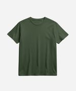 Camiseta Masculina Premium Verde Militar Sem Costura Lateral – 100% Algodão Caimento Natural 