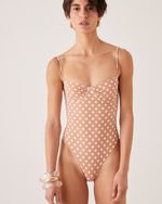 Maiô meia taça poá gretta 