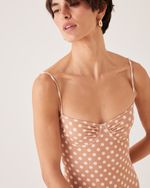 Maiô meia taça poá gretta 