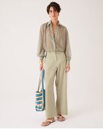 Camisa Luisa Listrada Verde Toscana