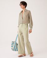 Camisa Luisa Listrada Verde Toscana