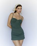 VESTIDO MEIA TAÇA VESTÔ VERDE TEXTURIZADO FLORENCE 